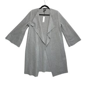 A Ruby Quintessentials Manteau Kimono Polar Fleece Coat NWT Sz 2 Gray (No belt)